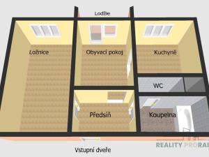 Pronájem bytu 2+1, Přerov, Za Humny, 49 m2