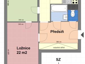 Prodej bytu 2+1, Praha - Malešice, Přistoupimská, 57 m2