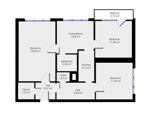 Pronájem bytu 3+1, Praha - Strašnice, Tuklatská, 76 m2