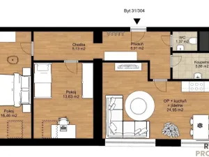 Prodej bytu 3+kk, Třebíč - Vnitřní Město, Karlovo nám., 80 m2