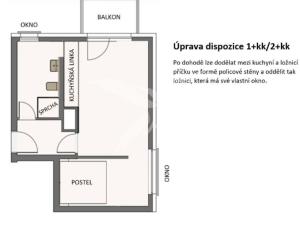 Pronájem bytu 1+kk, Plzeň, Františka Kováříka, 41 m2