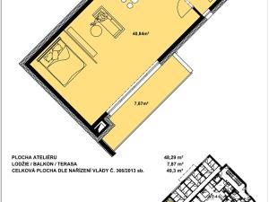 Pronájem bytu 2+kk, Brno, Plotní, 57 m2