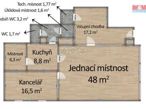 Pronájem kanceláře, Kdyně, Náměstí, 105 m2