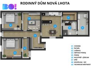 Prodej rodinného domu, Nová Lhota, 196 m2