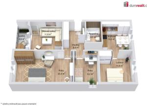 Prodej bytu 4+1, Ostrov, Lidická, 83 m2