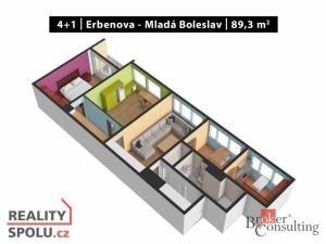 Prodej bytu 4+1, Mladá Boleslav - Mladá Boleslav II, Erbenova, 89 m2