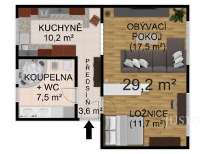 Pronájem bytu 1+1, Písek, Smetanovo nám., 55 m2
