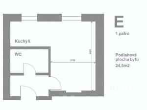 Pronájem bytu 1+kk, Písek - Budějovické Předměstí, Mírové nám., 24 m2