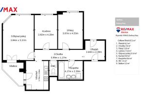Prodej bytu 3+1, Karlovy Vary - Doubí, Spálená, 83 m2
