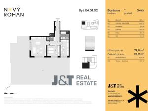 Prodej bytu 2+kk, Praha - Karlín, Libeňský ostrov, 75 m2