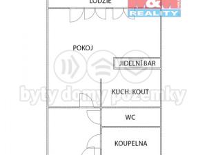 Pronájem bytu 1+kk, Ostrava - Výškovice, Výškovická, 27 m2