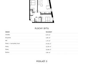 Pronájem bytu 3+kk, Kostelec nad Orlicí, K Tabulkám, 73 m2