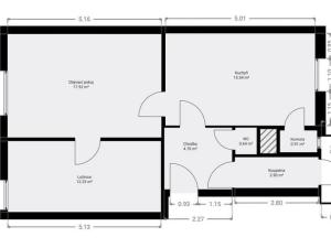 Prodej bytu 2+1, Děčín, Raisova, 54 m2