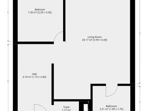 Pronájem bytu 2+kk, Praha - Podolí, Pujmanové, 39 m2