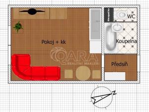 Prodej bytu 1+kk, Mariánské Lázně - Úšovice, 20 m2