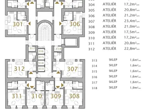 Prodej bytu 1+kk, Praha - Nové Město, Sokolská, 23 m2