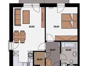 Pronájem bytu 2+kk, Poděbrady, Dykova, 52 m2