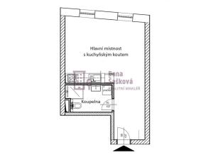 Pronájem bytu 1+kk, Jindřichův Hradec, nám. Míru, 35 m2