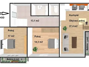 Prodej bytu 4+kk, Králův Dvůr, Na Lucberku, 132 m2