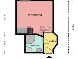 Pronájem bytu 1+kk, Jindřichův Hradec, nám. Míru, 20 m2