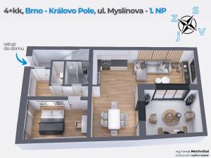 Prodej bytu 4+kk, Brno - Královo Pole, Myslínova, 123 m2