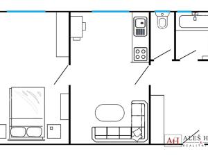 Pronájem bytu 2+kk, Praha - Vršovice, Karpatská, 44 m2