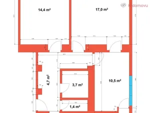 Pronájem bytu 2+1, Modřice, Husova, 57 m2