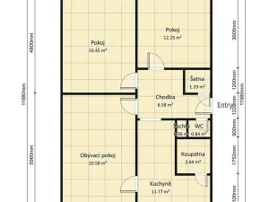 Prodej bytu 3+1, Šumperk, Čajkovského, 72 m2