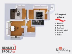 Prodej bytu 3+kk, Praha - Libeň, Heydukova, 73 m2