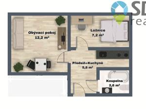 Prodej bytu 2+kk, Hodonín, třída Bří Čapků, 28 m2