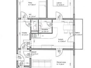 Prodej bytu 3+1, Přelouč, Pardubická, 68 m2