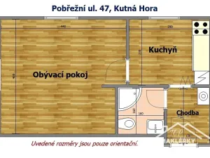 Pronájem bytu 1+1, Kutná Hora, Pobřežní, 37 m2