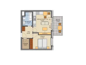 Prodej bytu 2+kk, Praha - Prosek, Nad Krocínkou, 49 m2