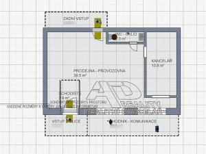 Pronájem obchodního prostoru, České Budějovice, L. B. Schneidera, 55 m2