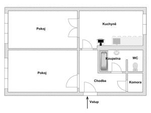 Prodej bytu 2+1, Hrochův Týnec, Nádražní, 57 m2