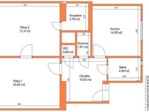 Prodej bytu 2+1, Pardubice - Zelené Předměstí, Nerudova, 90 m2