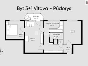 Pronájem bytu 3+1, České Budějovice - České Budějovice 2, Fr. Ondříčka, 74 m2