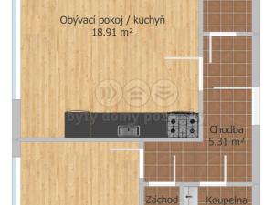 Prodej bytu 2+kk, Praha - Zbraslav, Tunelářů, 42 m2