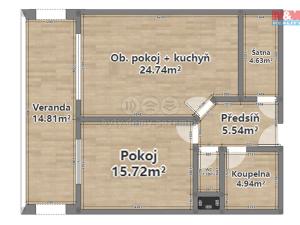 Prodej bytu 2+kk, Hořovice, Na Okraji, 56 m2