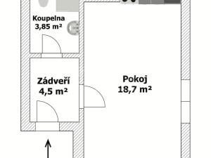 Pronájem bytu 1+kk, Prostějov, Švabinského, 27 m2