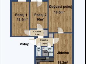 Prodej bytu 3+1, Praha - Záběhlice, Hlavní, 75 m2