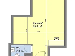 Prodej kanceláře, Praha - Dolní Počernice, Černodolská, 23 m2