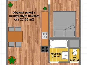 Pronájem bytu 2+kk, Český Brod, 28. října, 49 m2