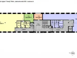 Pronájem kanceláře, Český Těšín, Jablunkovská, 902 m2