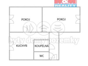 Pronájem bytu 2+1, Ostrava - Poruba, Bajkalská, 55 m2