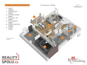 Prodej rodinného domu, Ořech, Východní, 166 m2