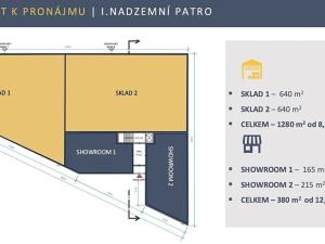 Pronájem skladu, Zlatníky-Hodkovice, Technologická, 1350 m2