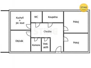 Prodej bytu 3+1, Mělník, Veslařská, 80 m2