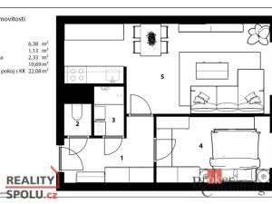 Pronájem bytu 2+kk, Mladá Boleslav - Mladá Boleslav II, Jana Palacha, 42 m2