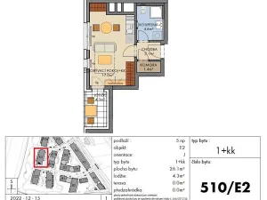 Prodej bytu 1+kk, Praha - Ruzyně, Drnovská, 30 m2